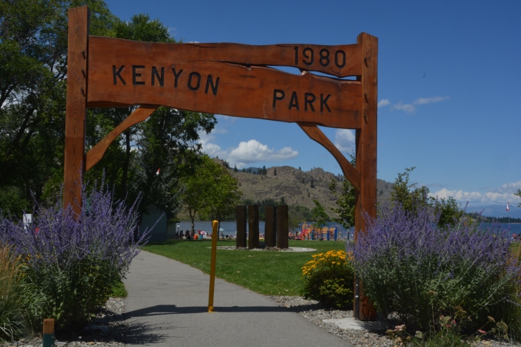 entrance to park in Okanagan Falls